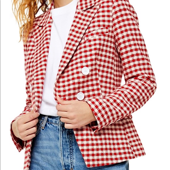 Topshop Jackets & Blazers - NWT Topshop Check Jacket